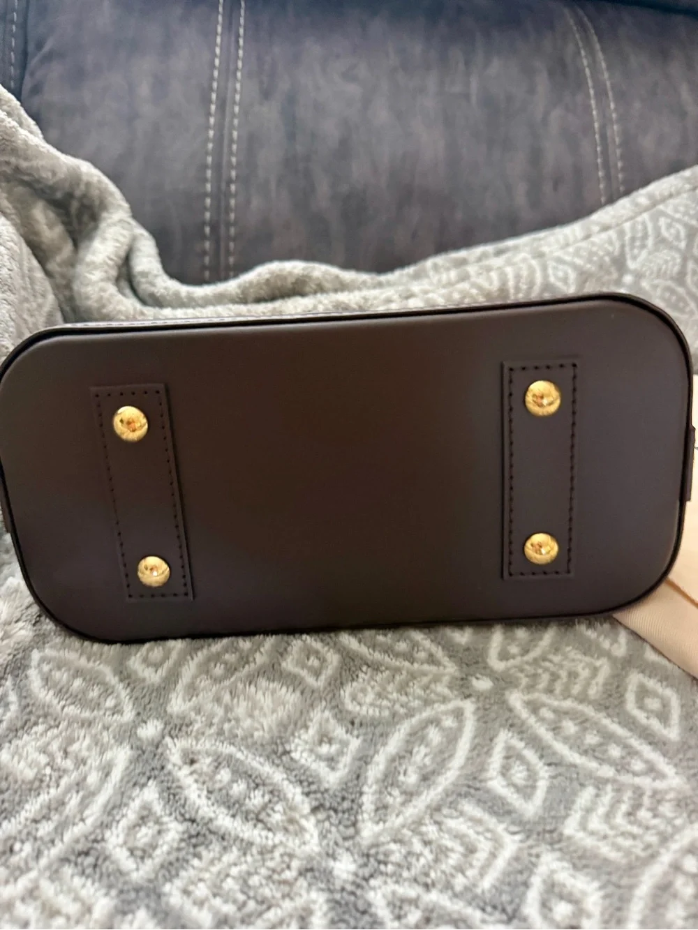 Louis Vuitton Damier Ebene Alma BB Satchel - Brown